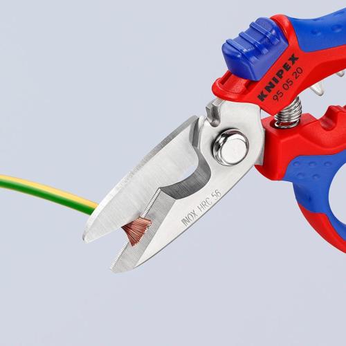 Knipex SB Angled Electricians Scissors / Shears Multi-component Grips 160mm 95 05 20